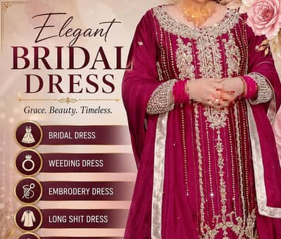 embroided newly wed dress