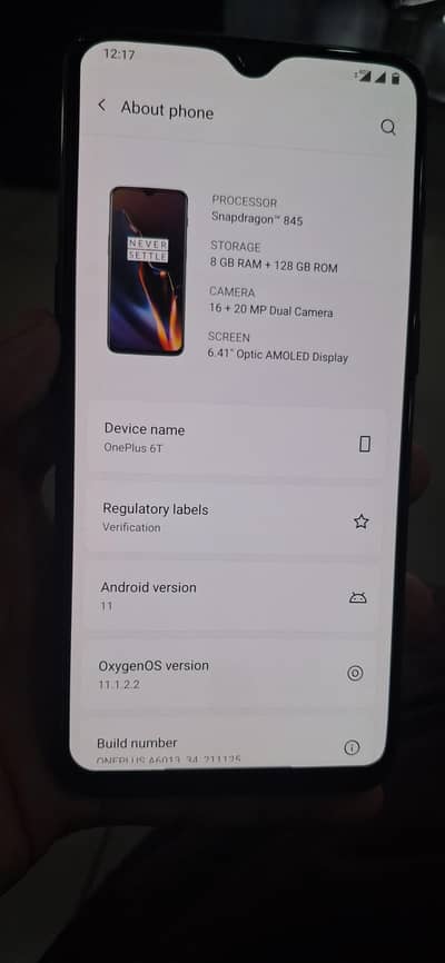 one plus. 6t all okay just back creak hai WhatsApp 03494824027