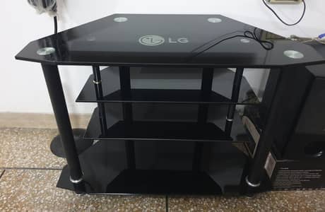 Glass TV Console/ TV Table (4 Shelves)