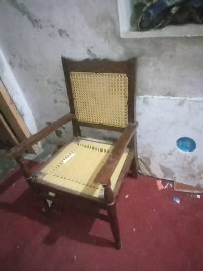 3 wooden chairs