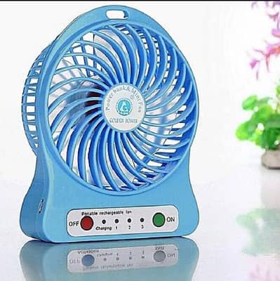portable rechardeablemini fan bluefast charging