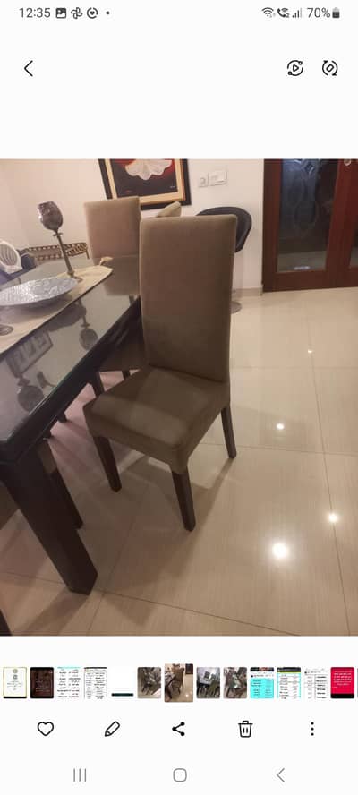 dining table with chairs