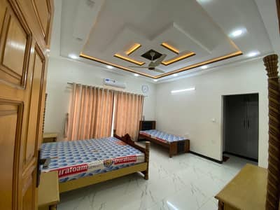 A suitable title would be: 1 Kanal Furnished Ground Portion for Rent 10 KVA Solar Installed | Reasonable Rent