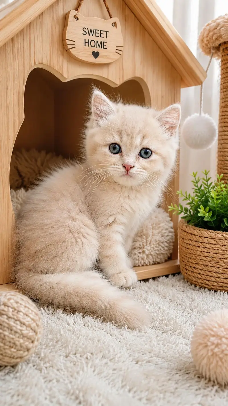 Persian Kittens Pair Blue & Green Eyes — photo 3