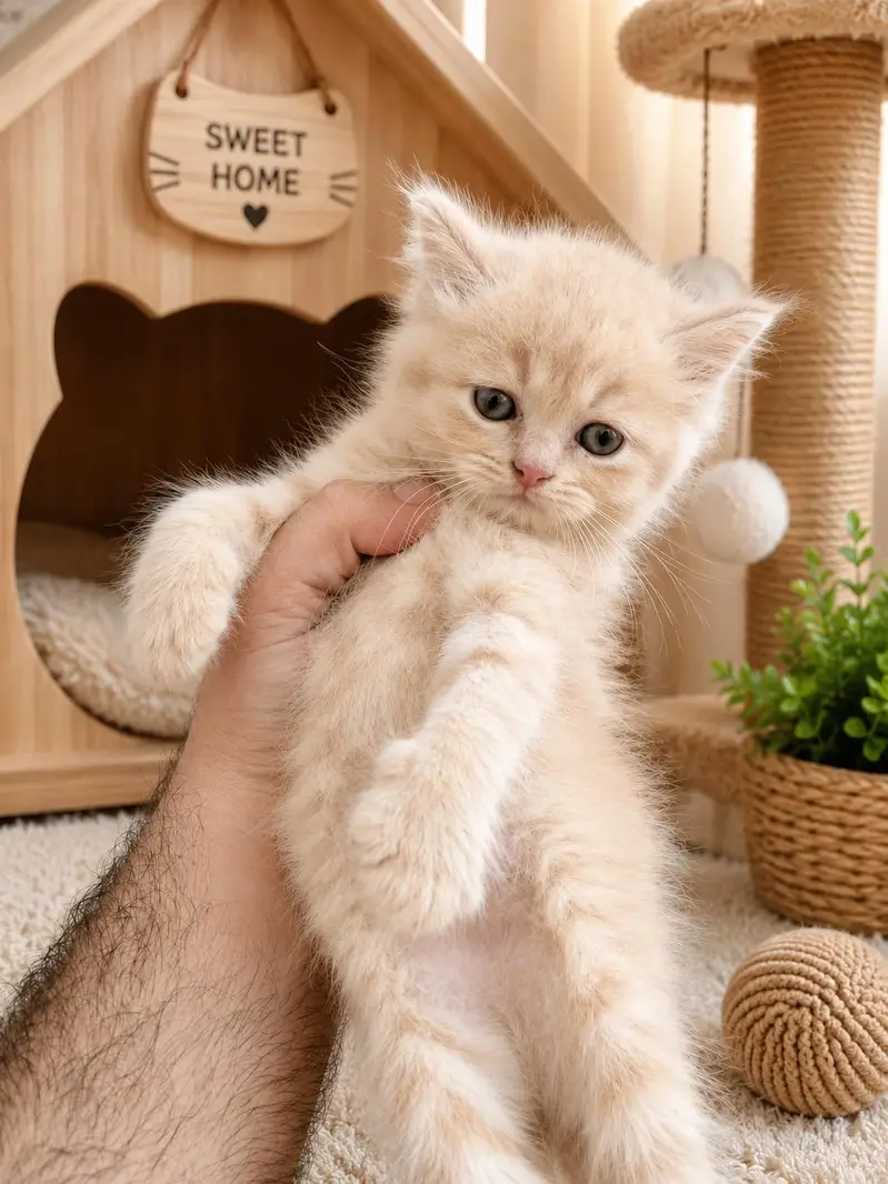 Persian Kittens Pair Blue & Green Eyes — photo 4