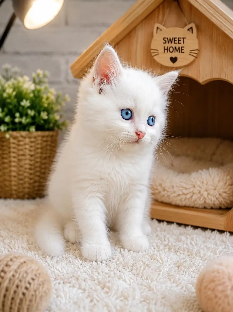 Persian Kittens Pair Blue & Green Eyes — photo 5