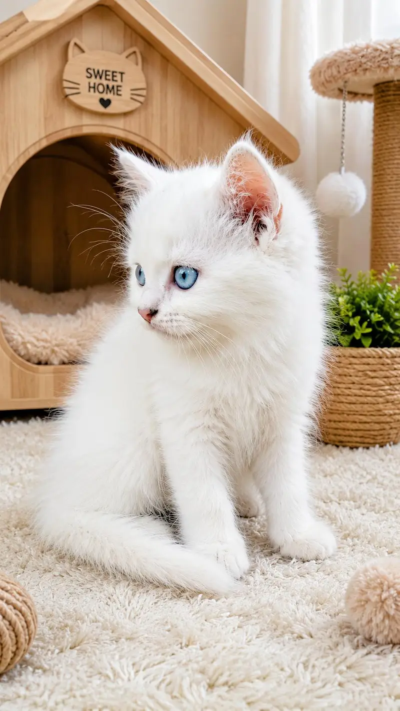 Persian Kittens Pair Blue & Green Eyes — photo 6