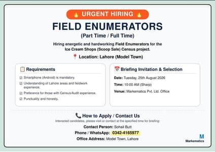 Survey work 4 hours Model Town