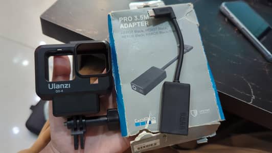 Gopro hero mic adapter with case 03249107656