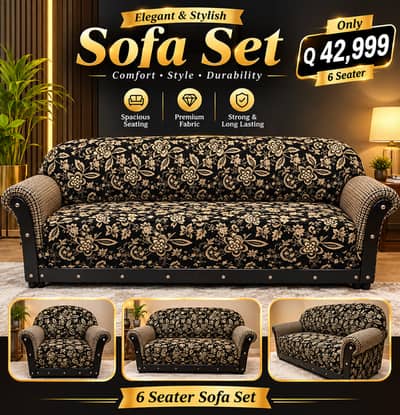 6 Seater Sofa Set - Excellent Condition