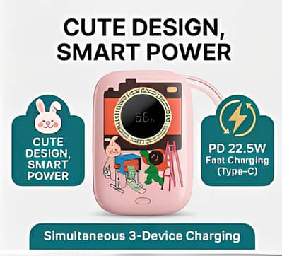 10000mah Mini Power Bank 22.5W original Fast Charging lithium battery