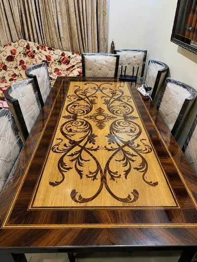 Premium Dining Table Set – 8 Chairs
