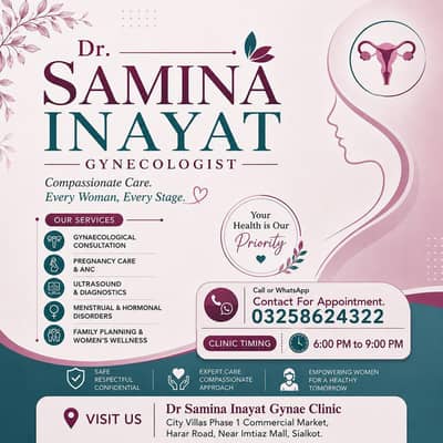 Dr Samina Inayat Gynae Clinic/Womens`Health &Pregnancy Care
