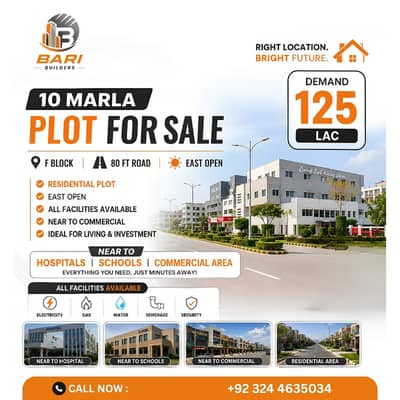 10 Marla Residential Plot Available F Block