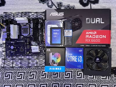 Gaming Pc - i3 10th Gen - RX6600 - Radeon - intel - RGB