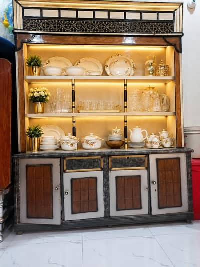 Beautiful Wooden Crockery Cabinet for Sale Description: