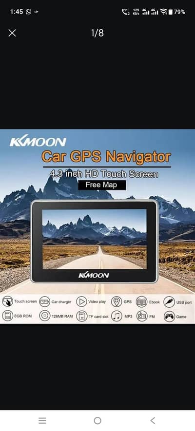 KKmoon 4.3 inch Car Portable GPS Navigation 128M 8GB FM Video