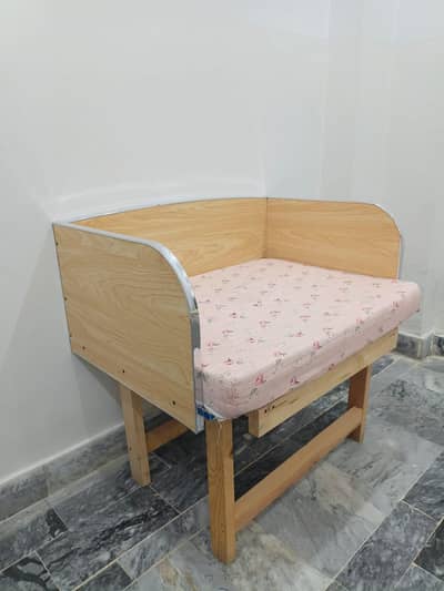 Baby Cot / Kids Wooden Cot with Mattress
