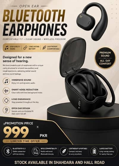 JS371  | OPEN EAR HOOK EARBUDS | earbuds | headphones
