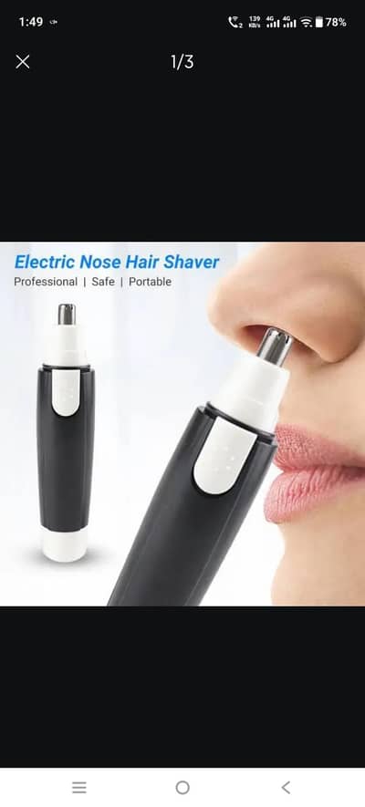 3 IN 1 ELECTRIC NOSE HAIR TRIMMER