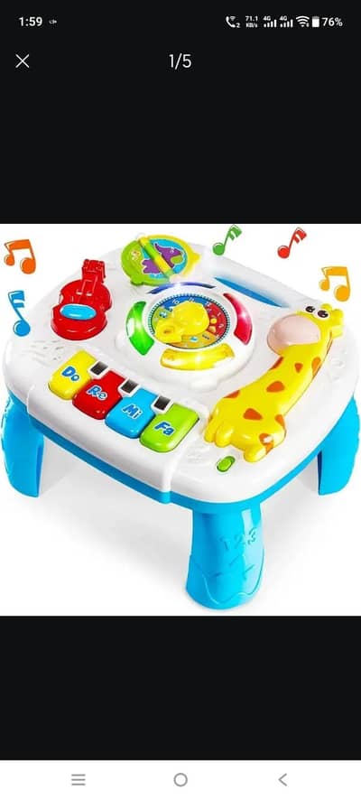 HERSITY BABY TOYS MUSICAL LEARNING TABLE