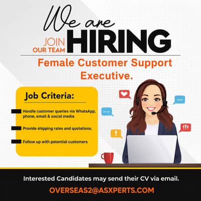 FEMALE  CUSTOMER SUPPORT - SALES & MARKETING