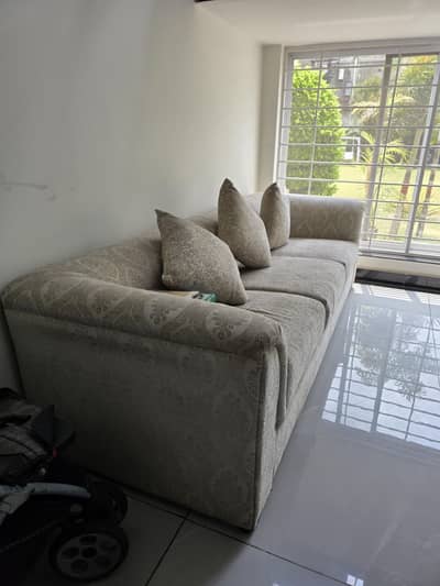 7-Seater Luxury Jacquard Sofa Set (3+2+1+1) with Matching Cushions