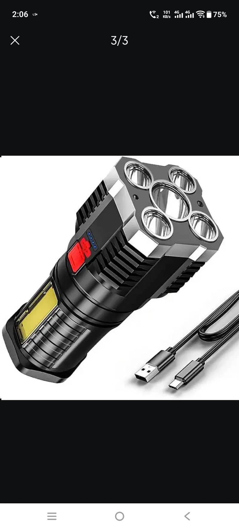 5 COB LED FLASHLIGHT 2