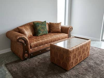 3 Seater Luxury Sofa with Table