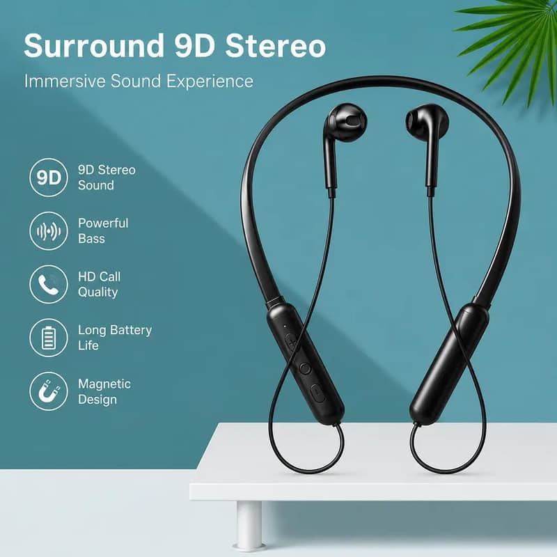 Wireless 9D Bluetooth Neck hanging Microphone 2