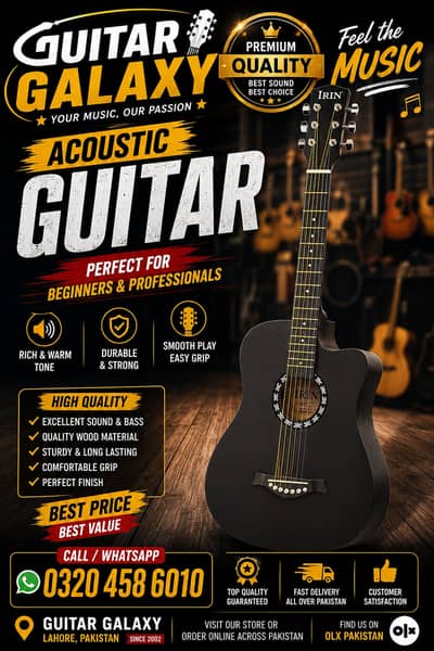 Acoustic Guitar,New Guitar,Guitar for Beginners, Guitar with Bag