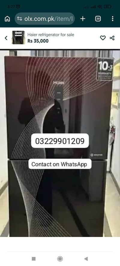 Haier refrigerator for sale