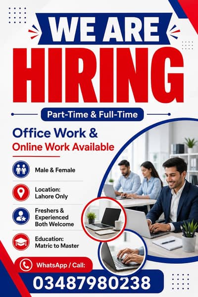 WE ARE HIRING MALE AND FEMALES STAFF FOR ONLINE WORK