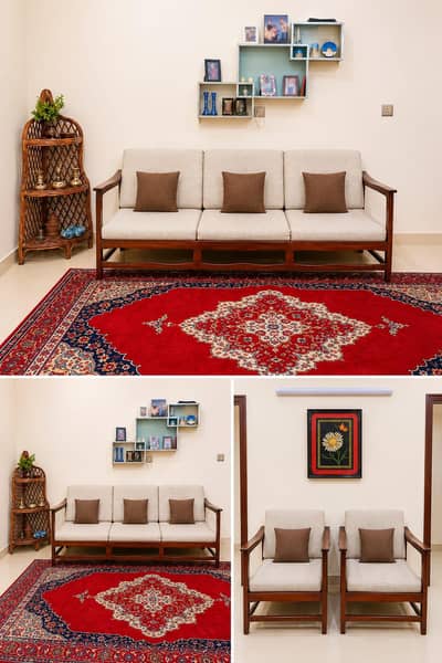 Solid Wooden Soda Set 3+1+1 - Comfortable & Durable