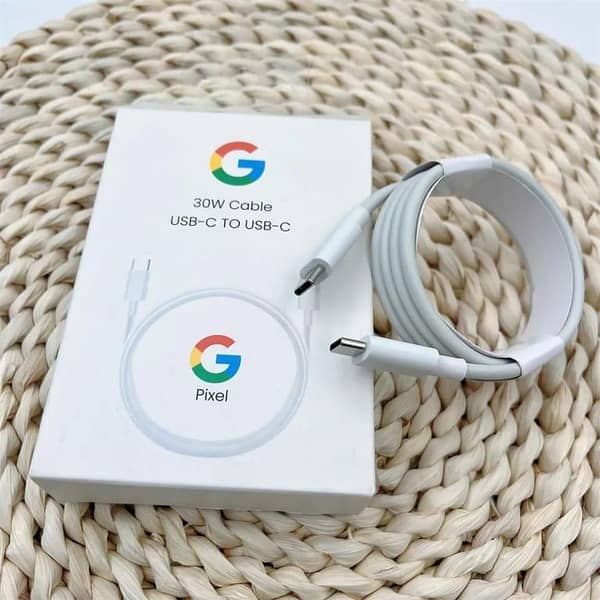 Original Cable Google Pixel 30W USB-C to USB-C Cable | Fast Charging Data Sync Wire Cord | Compatible with Pixel Phones & All Type-C Devices