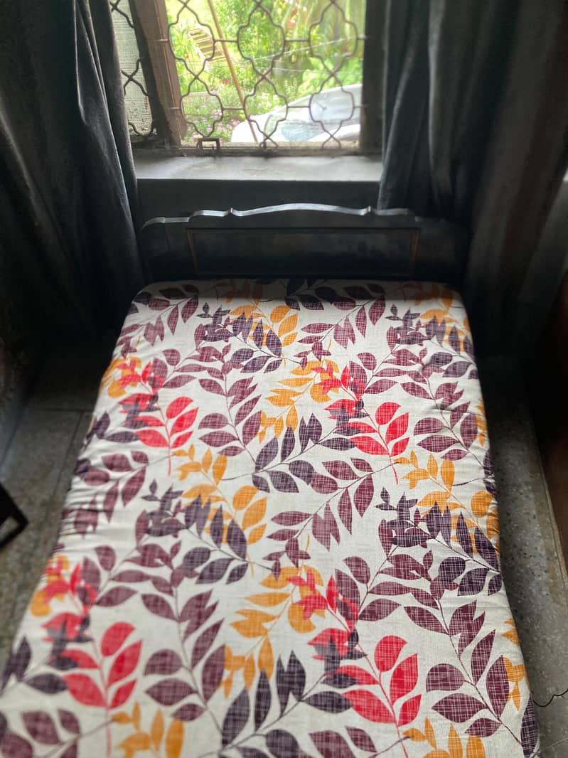 Single bed with mattress+side table 1