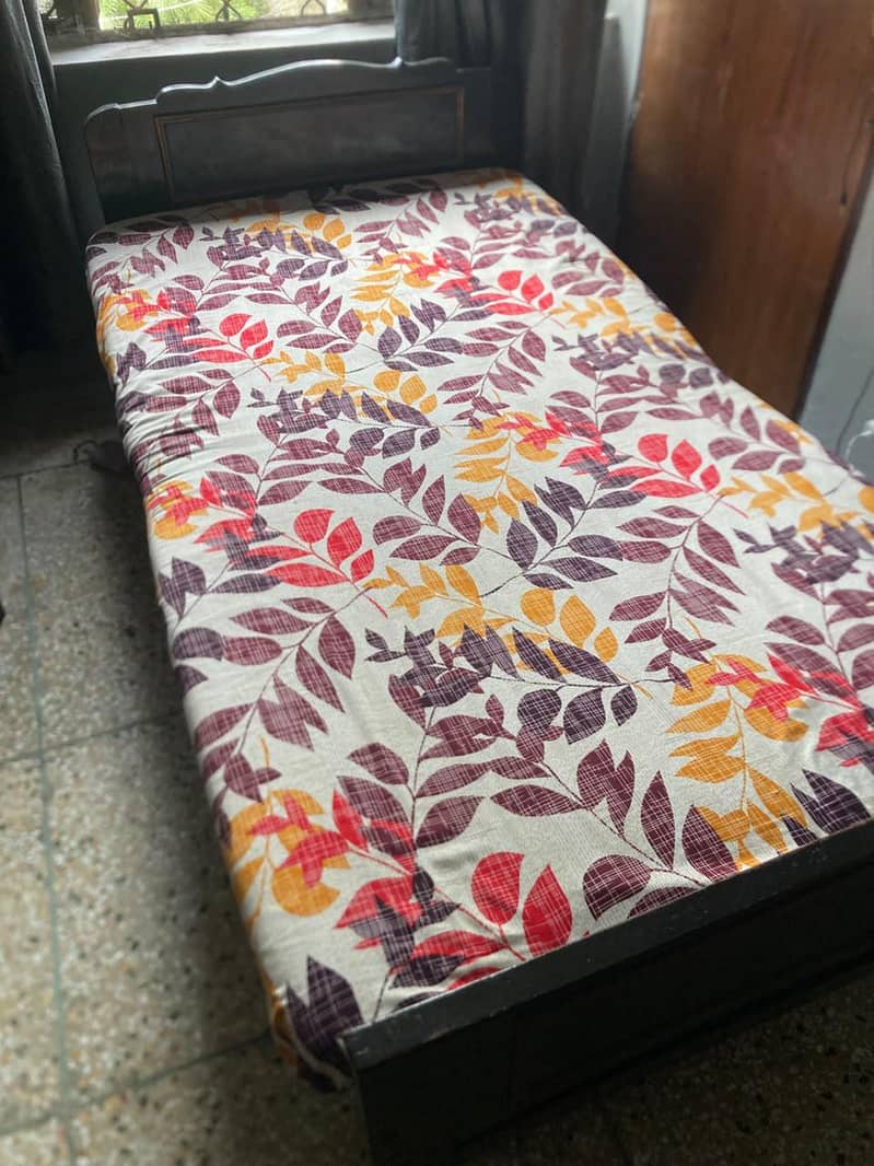 Single bed with mattress+side table 5
