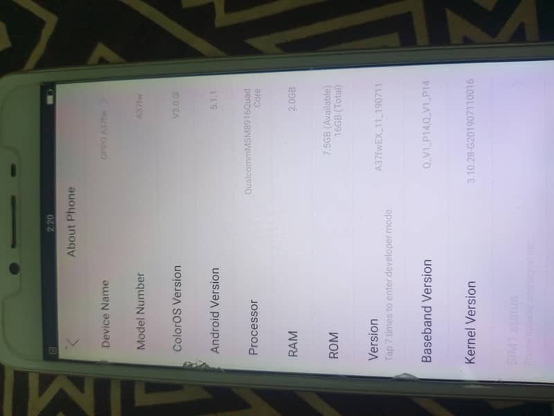 OPPO A37 7
