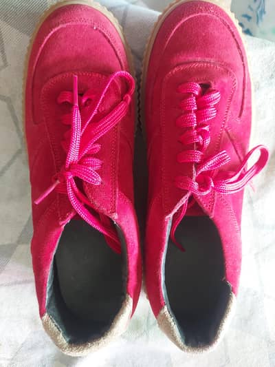 Red Suede Sneakers from Italy 