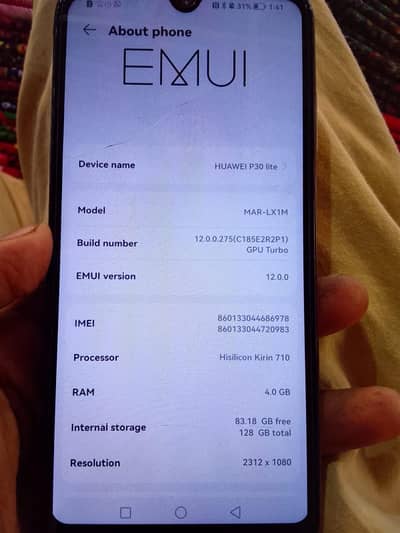huawei p30 lite 4gb 128 satrog non pta sele