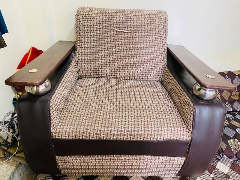 2 sofas wood with comfortable 1