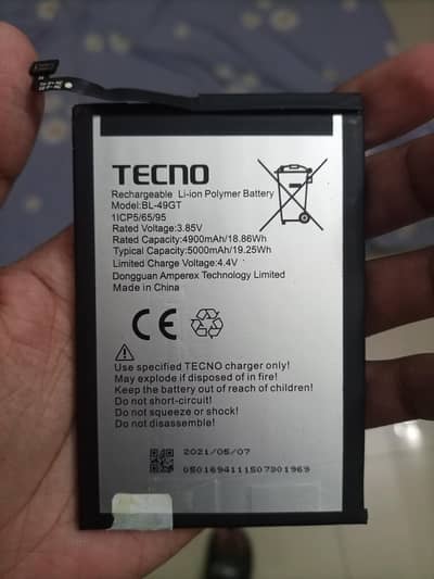 Tecno original battery