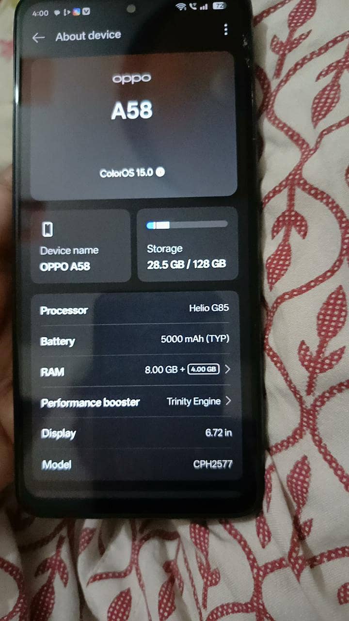 OPPO A58 0