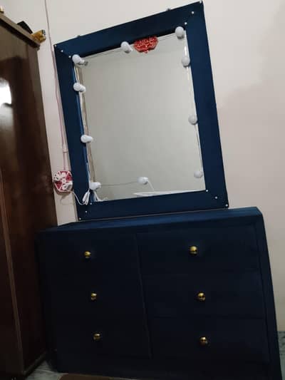 used blue velvet dressing table