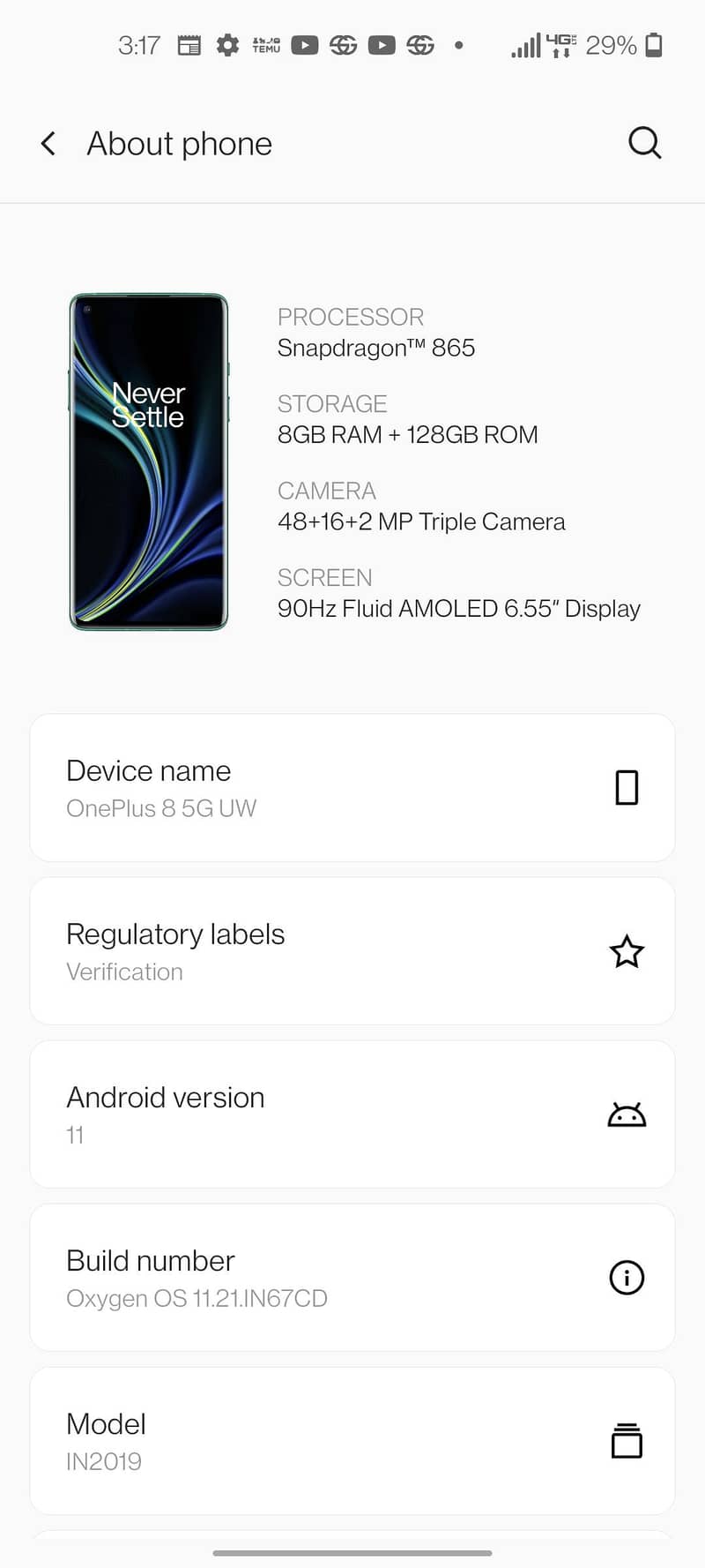 One Plus 8 0