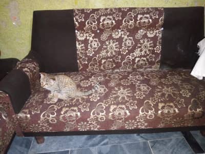 5 seater wooden sofa