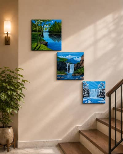 New set of 3 acrylic Canvas painting