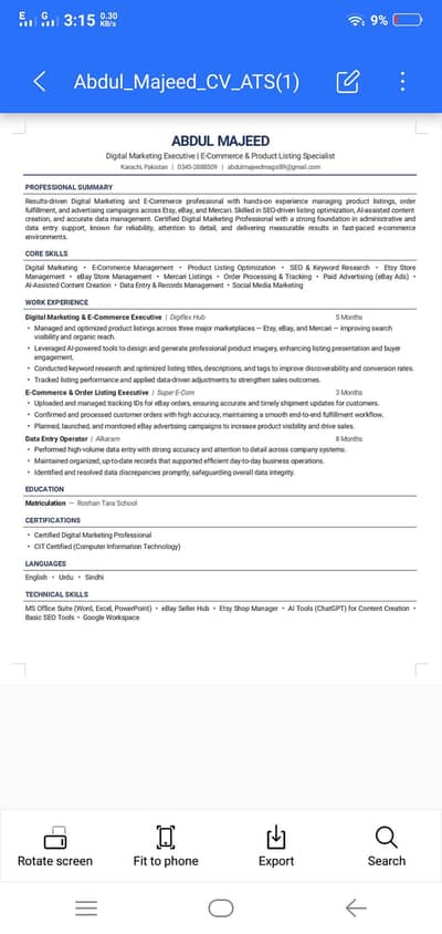 E-Commerce & Digital Marketing Job