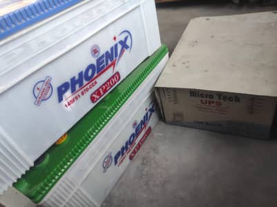 02 batteries weak + ups copper winding khrab as it is for sale