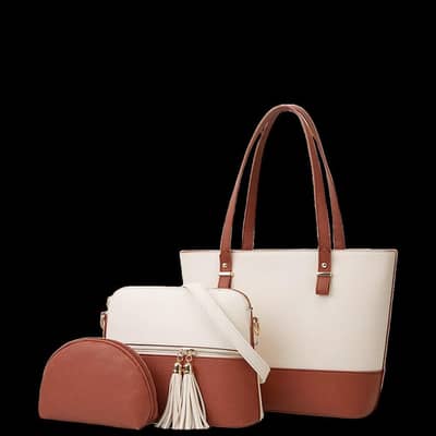  3-Piece PU Leather Handbag Set